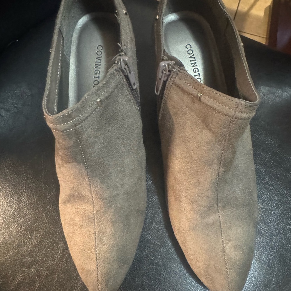 Covington Taupe Suede Slip-On Shoes